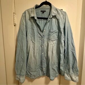 J. Crew Factory Light Blue Denim Button-Down Shirt